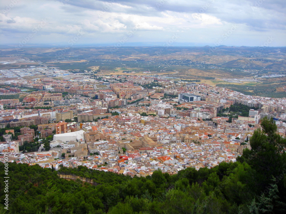 Jaen from above Andalusia Spain