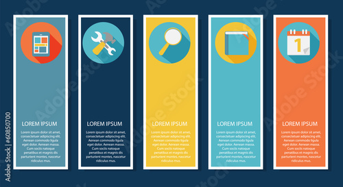 INFOGRAPHICS design flat elements with long shadows vector illus photo