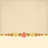 Vector background with flowers in retro style