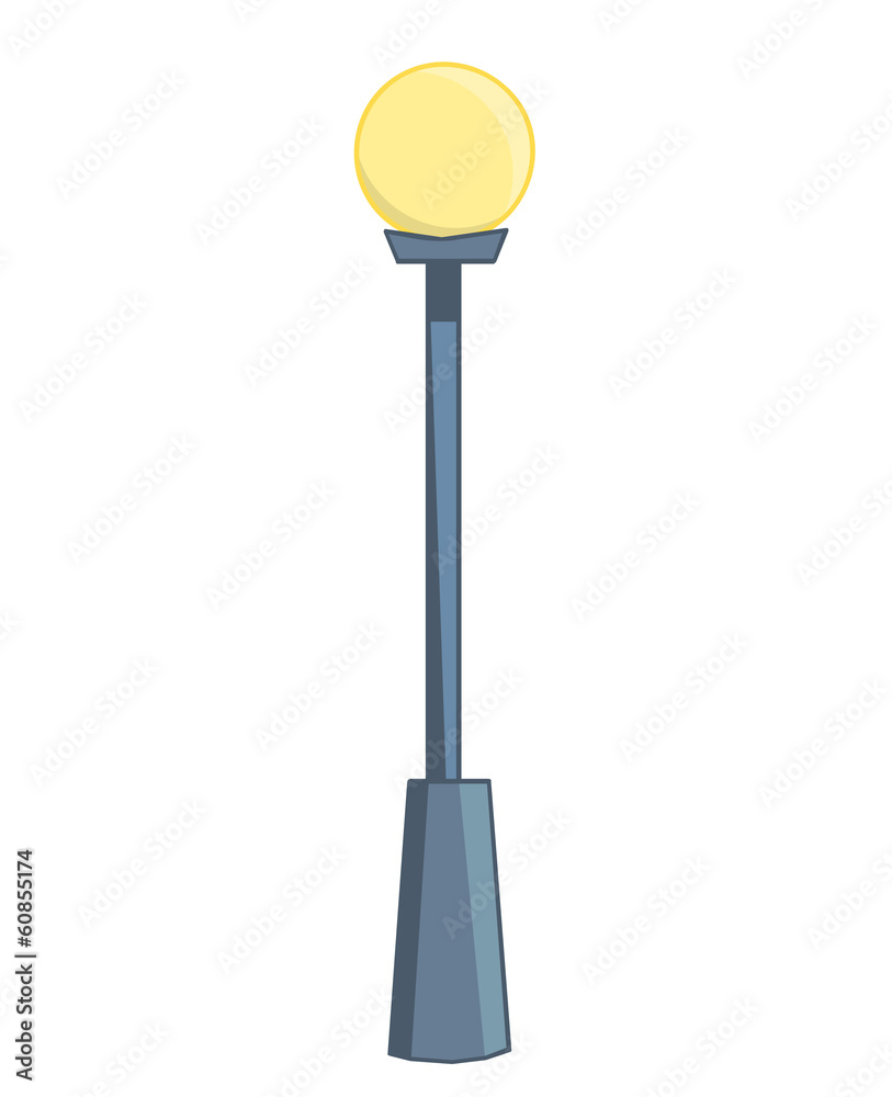 City street lantern isolated illustration City street lantern isolated illustration