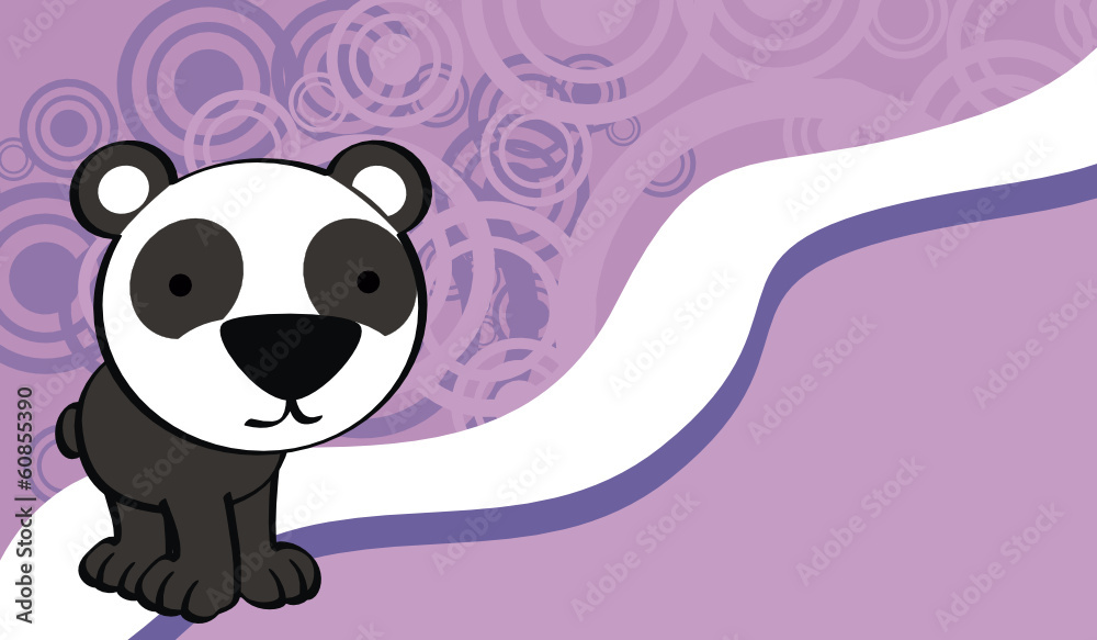 Naklejka premium panda bear cute baby cartoon wallpaper