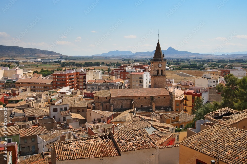 Panorama of Villena town, Spain