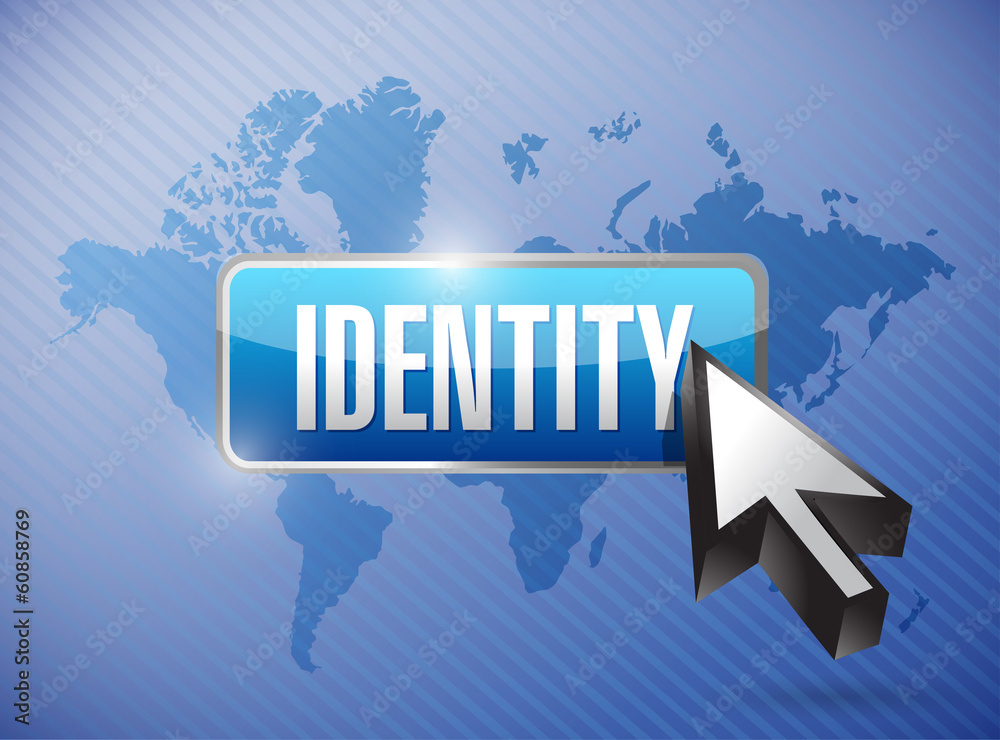 identity button illustration design