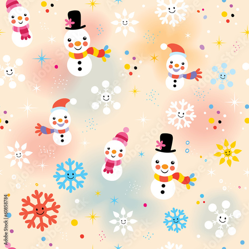 cute Christmas snowman pattern