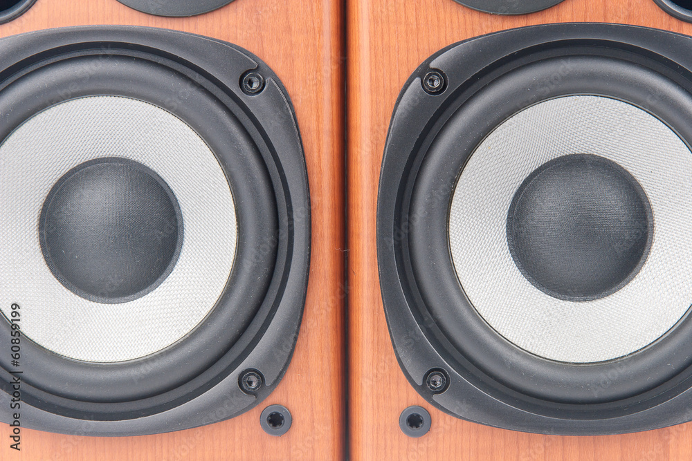 wooden sound speakers isolated on white background wooden sound speakers isolated on white background
