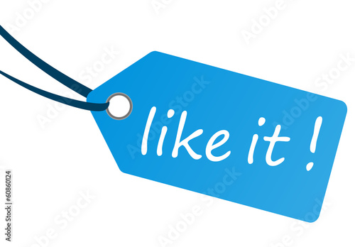 Anhänger mit Text " like it ! "