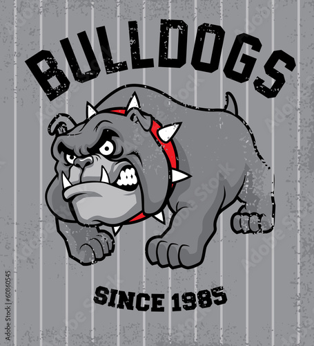 vintage bulldog mascot
