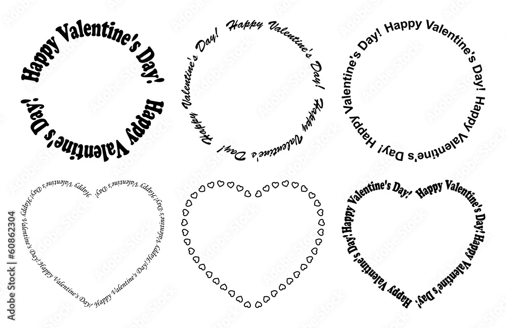 vector decorative frames - happy valentine day vector decorative frames - happy valentine day