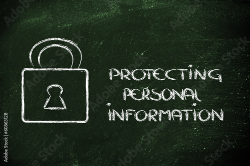 internet security and lock: risks for confidential information