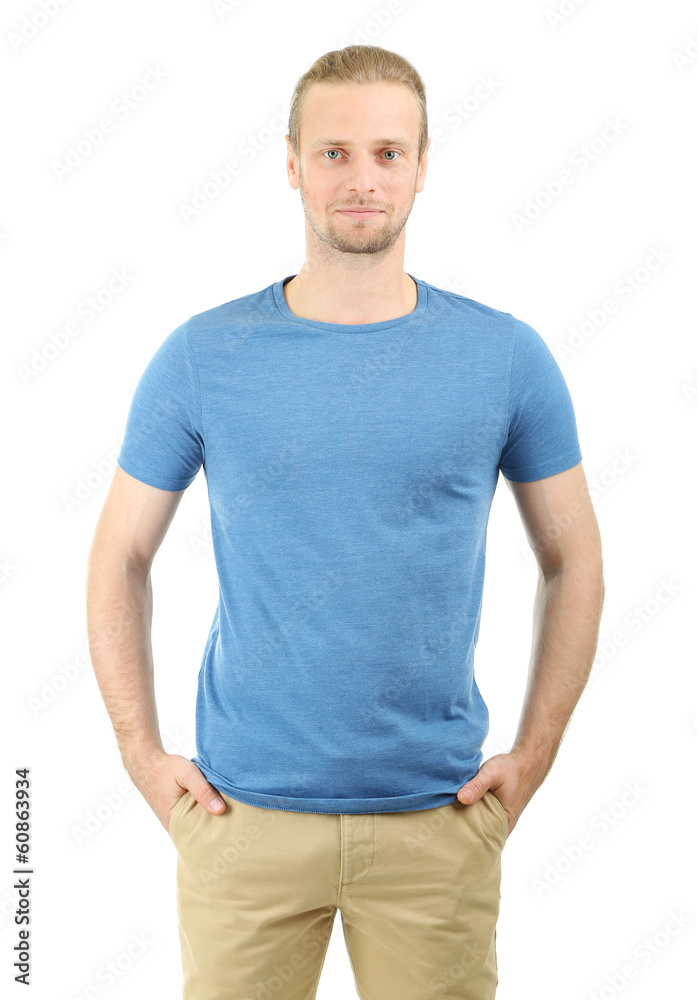 Handsome young man isolated on white Handsome young man isolated on white
