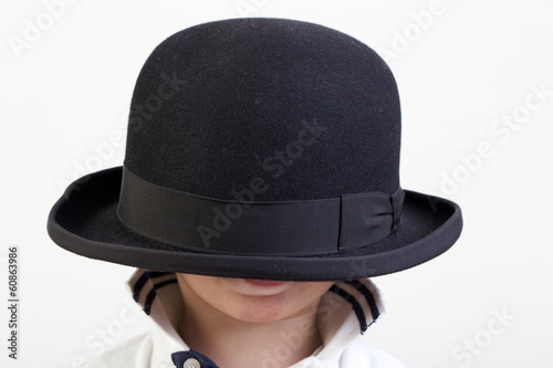 little boy with bowler hat