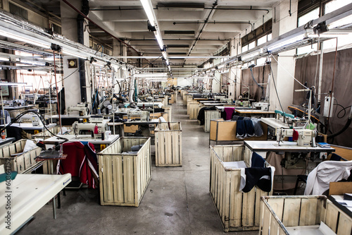 Inside a factory sewing photo