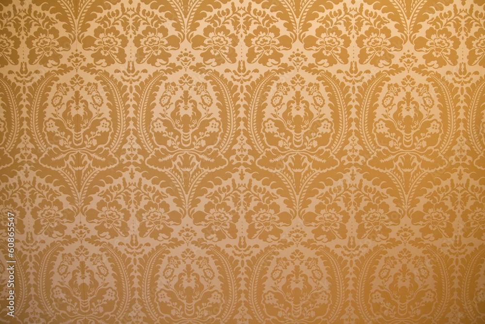 Damask fabric wall cover background