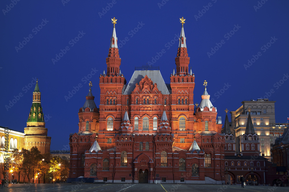 Moscow, the Red square at night. Russia