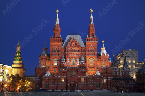 Moscow, the Red square at night. Russia
