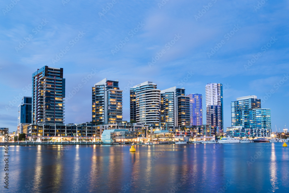 Apartment buildings in the Docklands aea of Melbourne, Australi
