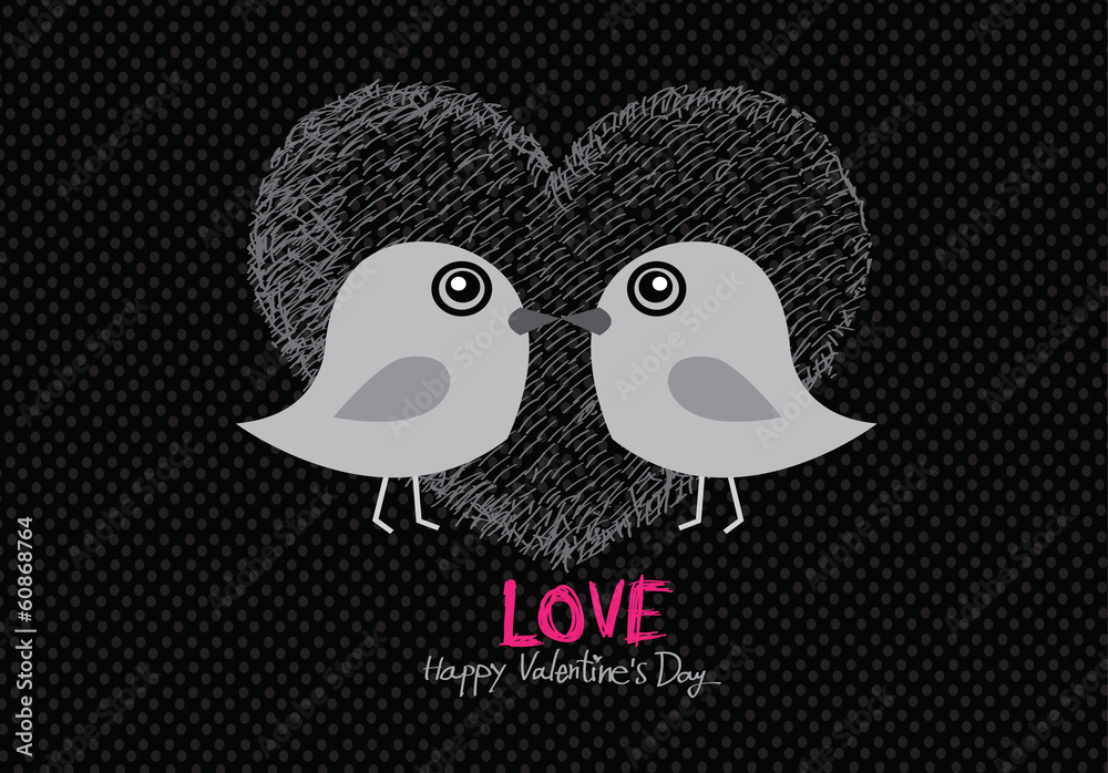 Obraz premium Love bird card for wedding Invitation