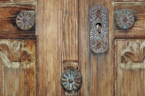 Closeup of an old keyhole