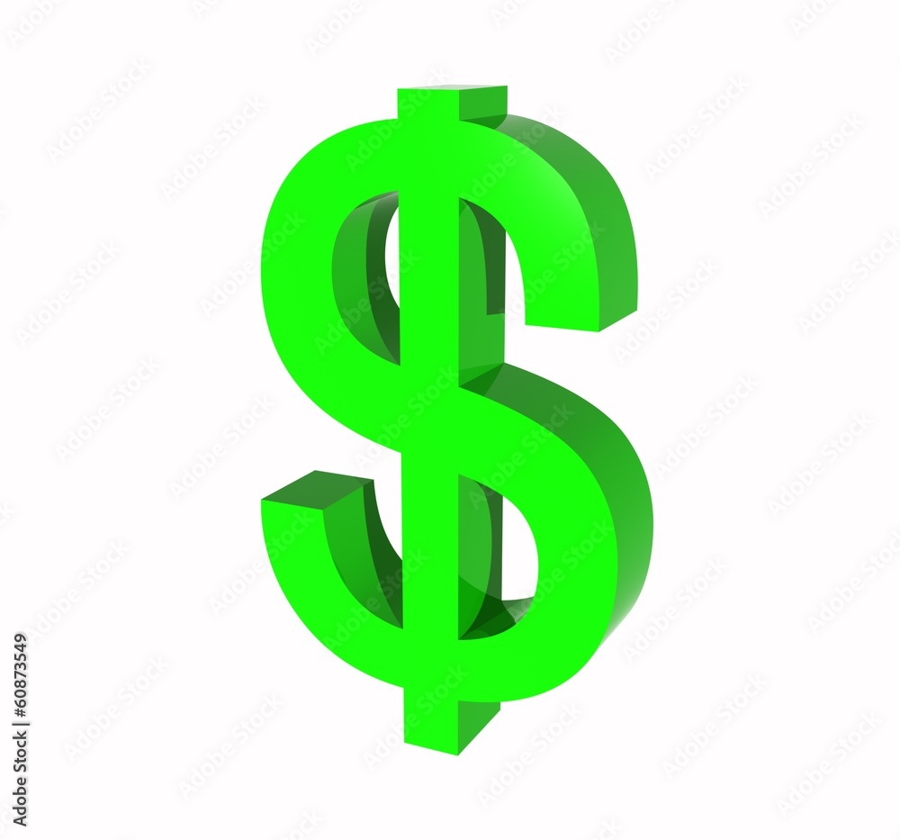 US Dollar 3D Symbol US Dollar 3D Symbol