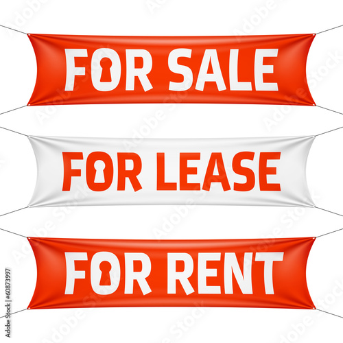 Fore Sale, For Lease and For Rent vinyl banners