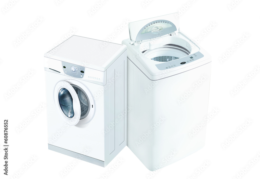 Top Load Washer and Front Load Washer 3d render Stock Illustration | Adobe  Stock
