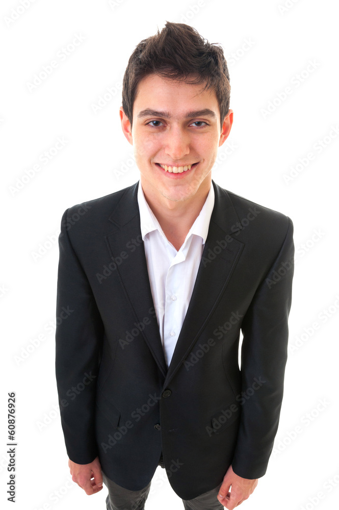 Portrait of young business man in suit on white background Portrait of young business man in suit on white background