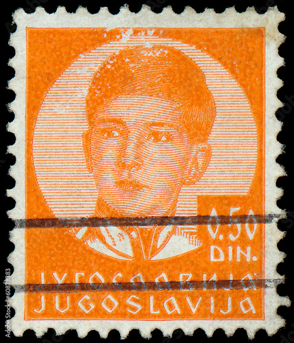 YUGOSLAVIA - CIRCA 1935: A stamp printed in Yugoslavia shows Kin photo