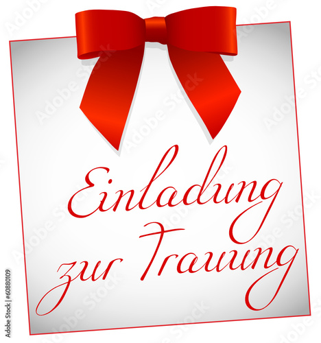 Einladung zur Trauung