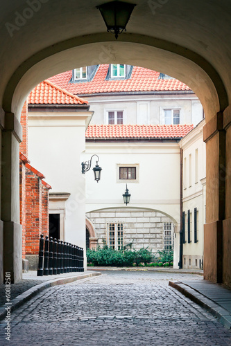 Warsaw's Old Town gates - Dziekania Street #60882581