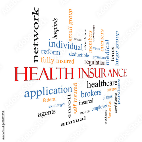 Health Insurance Word Cloud Concept Fading photo
