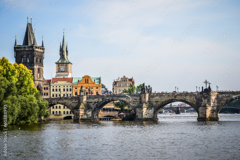 Most Karola , Praga - obrazy, fototapety, plakaty 