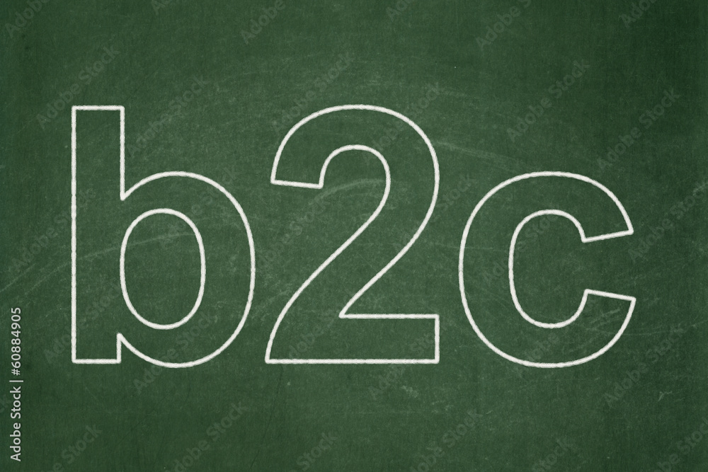Finance concept: B2c on chalkboard background Finance concept: B2c on chalkboard background