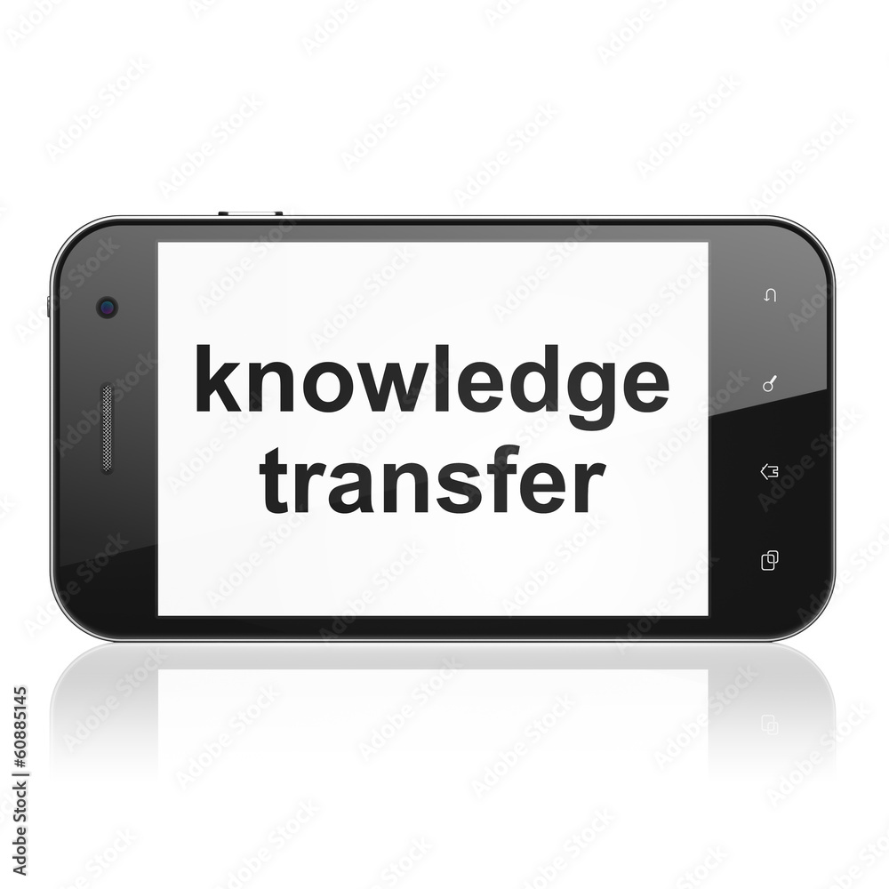 Education concept: Knowledge Transfer on smartphone Education concept: Knowledge Transfer on smartphone