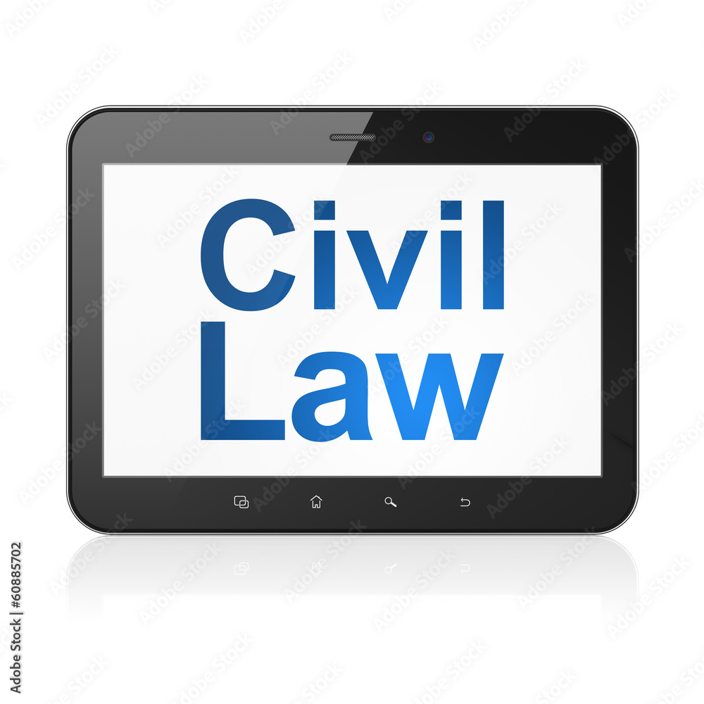 Law concept: Civil Law on tablet pc computer Law concept: Civil Law on tablet pc computer