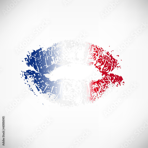 Kussmund Abdruck Frankreich