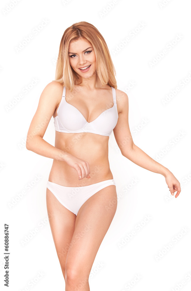 Walking around in underwear. Walking around in underwear.