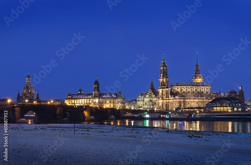 Canaletto-Blick in Dresden zur blaue Stunde