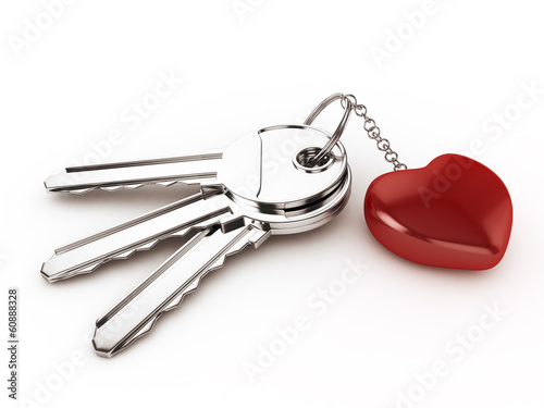 Keys with Ring Heart