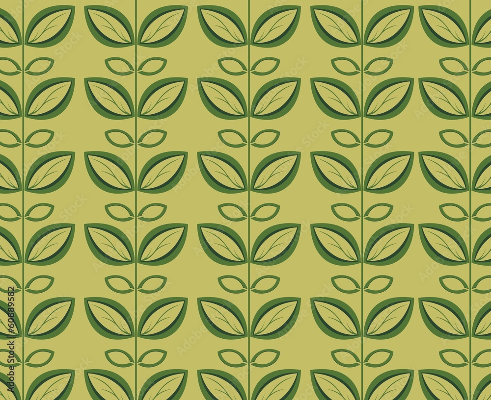 Seamless floral pattern with leaves Seamless floral pattern with leaves