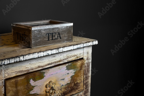 a rustic tea containers