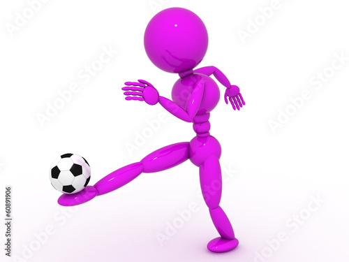 Soccer player with ball  9