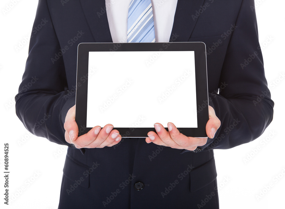 Businessman Holding Digital Tablet Businessman Holding Digital Tablet