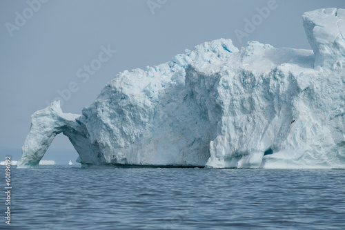 Big iceberg floating in Disko bay, North Greenland