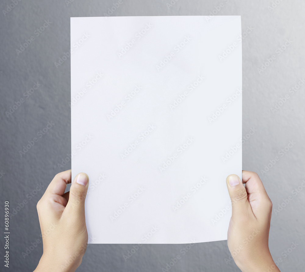 Business man handing blank business card Business man handing blank business card