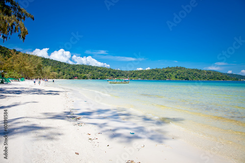 Beautiful beach on Koh Rong Samloem island, Cambodia.