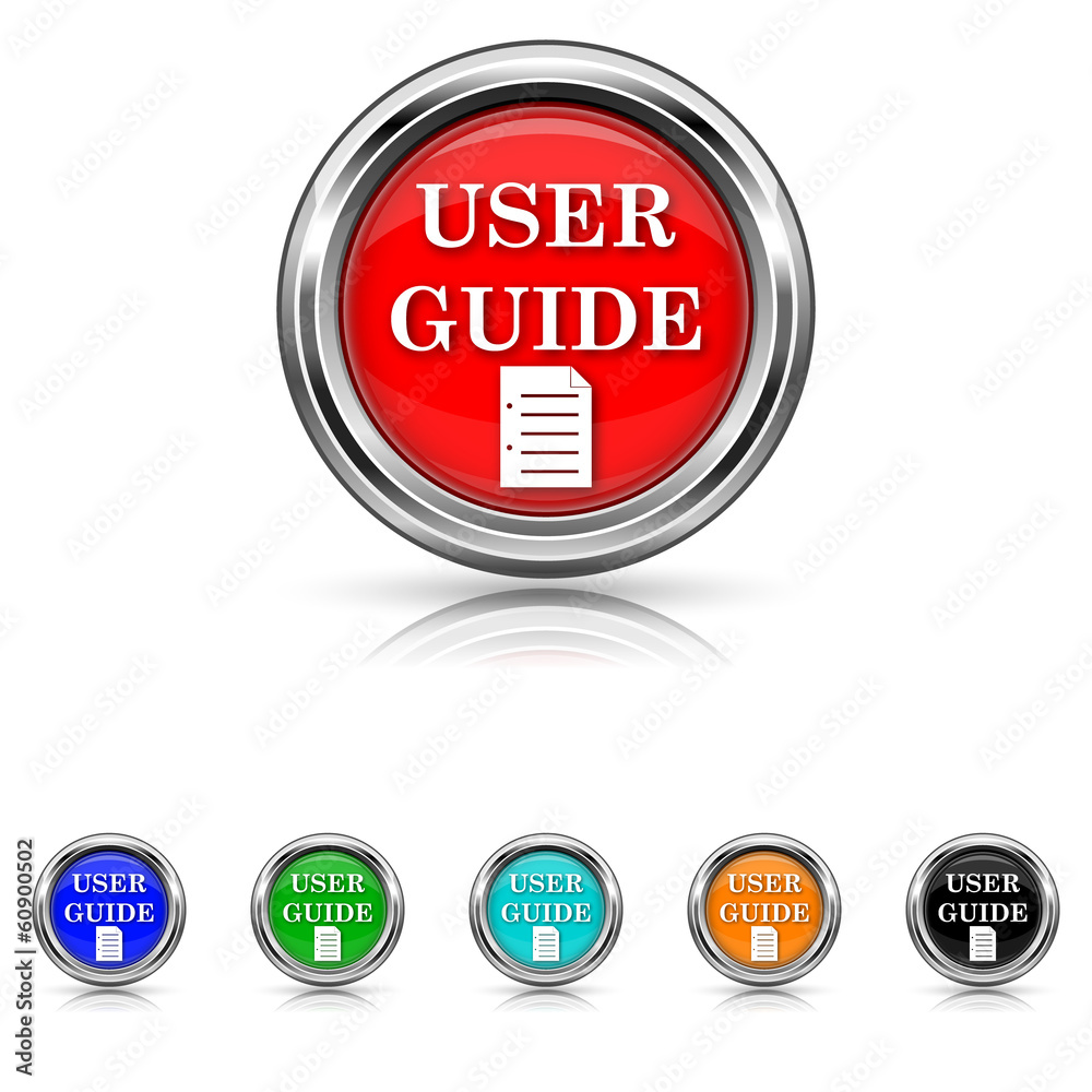 User guide icon - six colours set