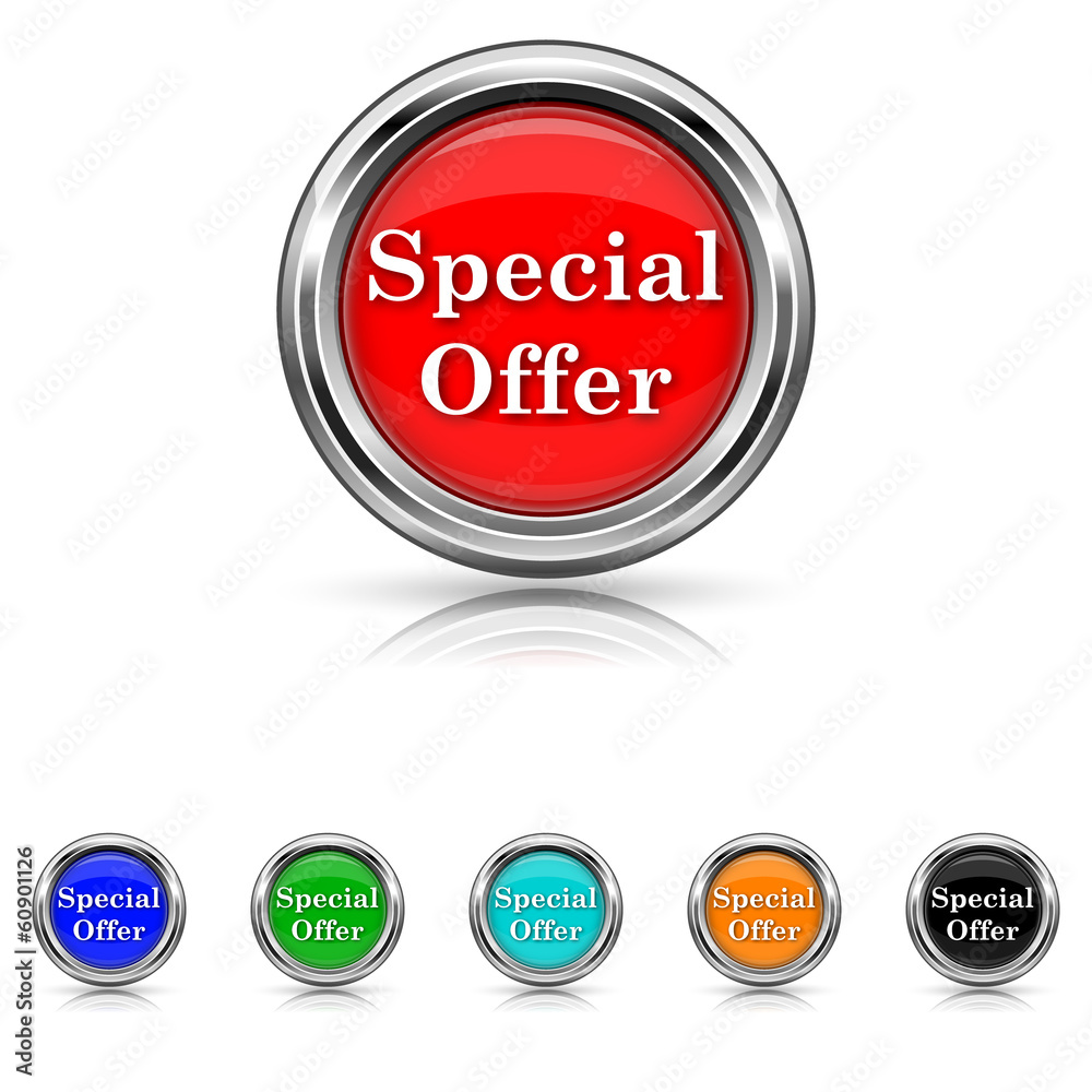 Special offer icon - six colours set Special offer icon - six colours set