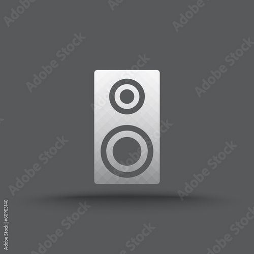 Vector of transparent speakers icon on isolated background