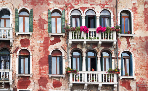 Typical Venice facade with ...