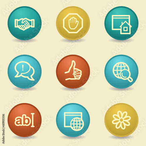 Internet web icons, retro buttons